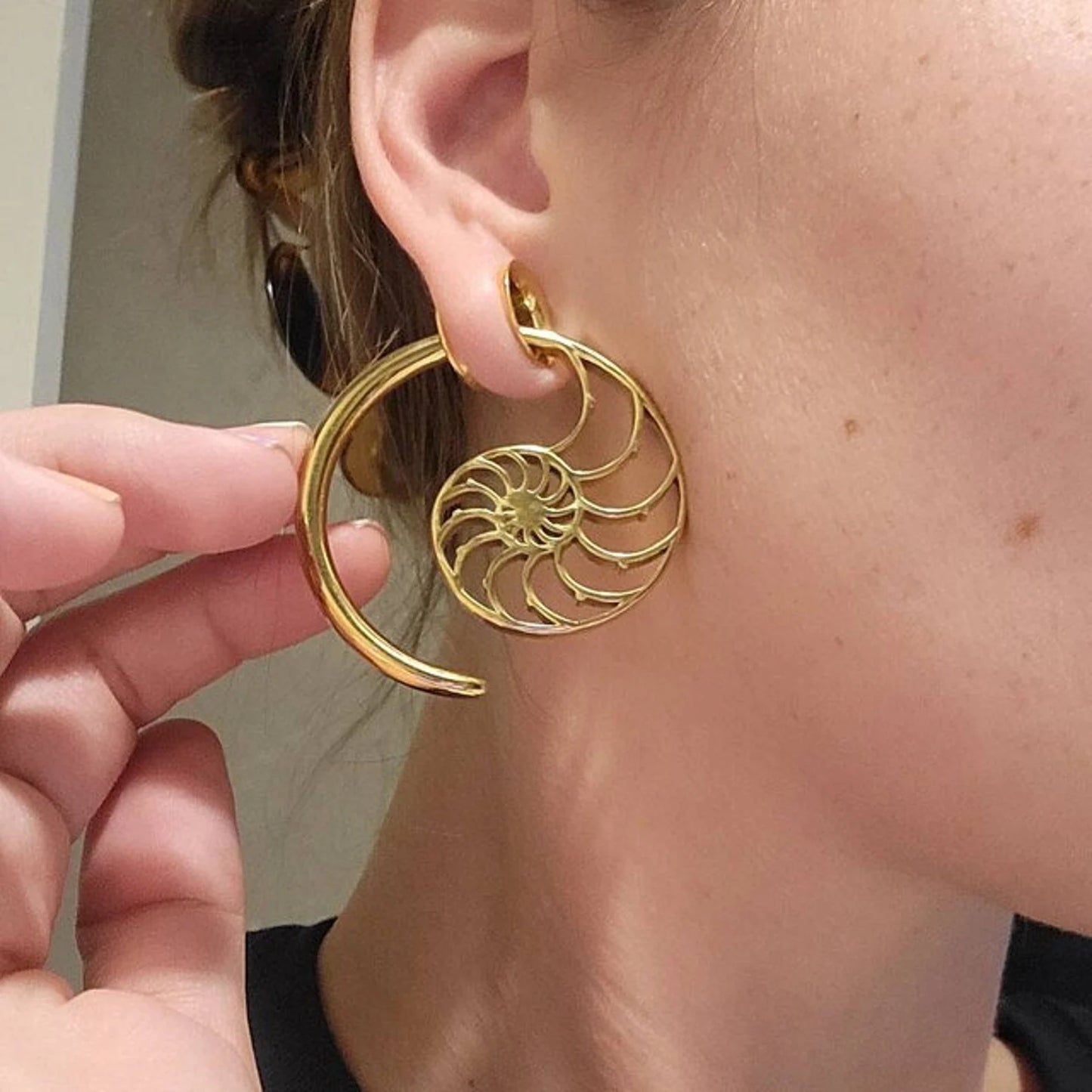 Nautilus Spiral Ear Weights