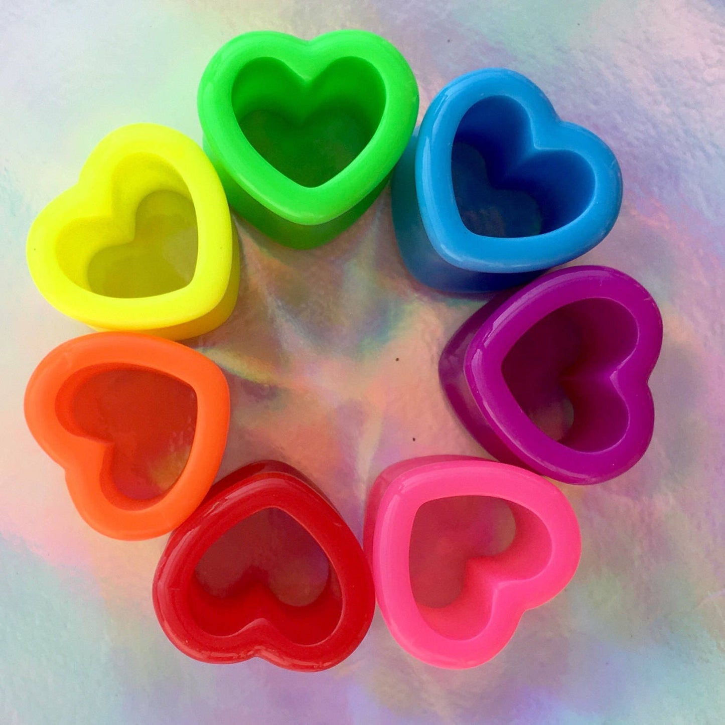 Sun Love Acrylic Hearts