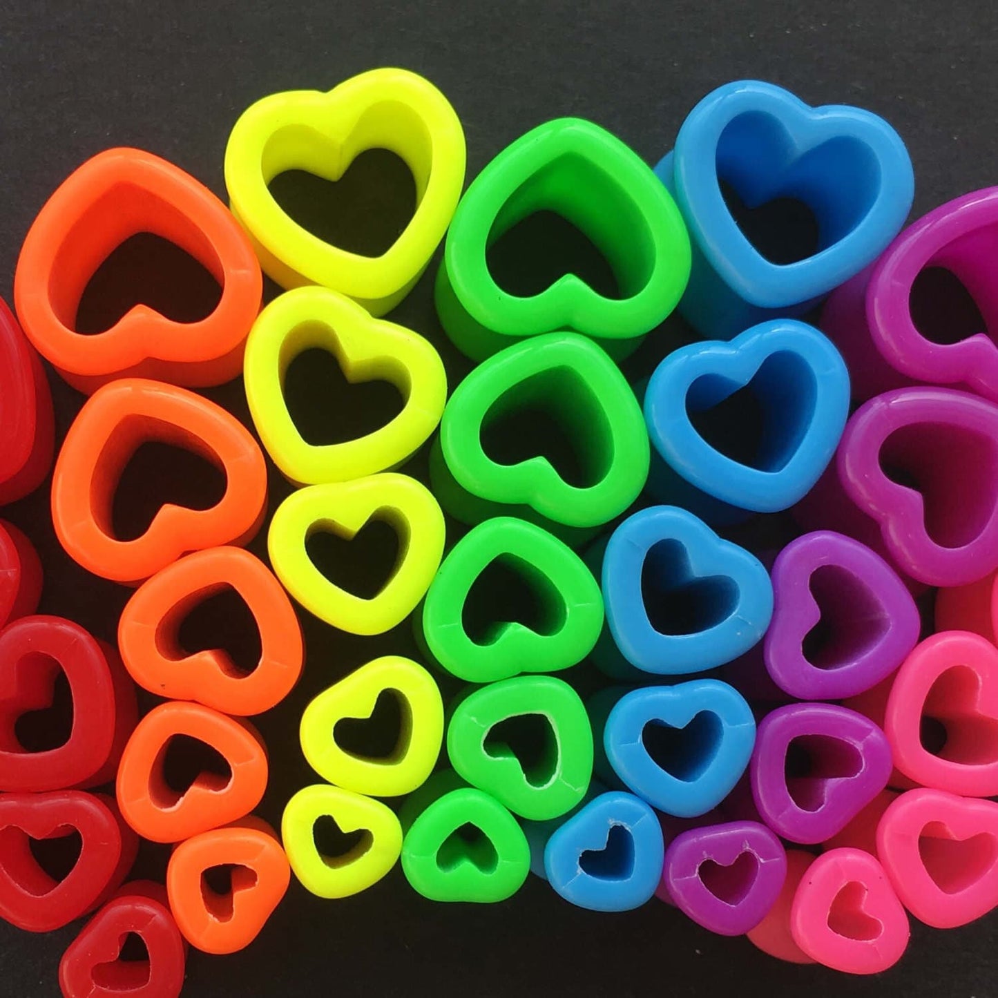 Sun Love Acrylic Hearts