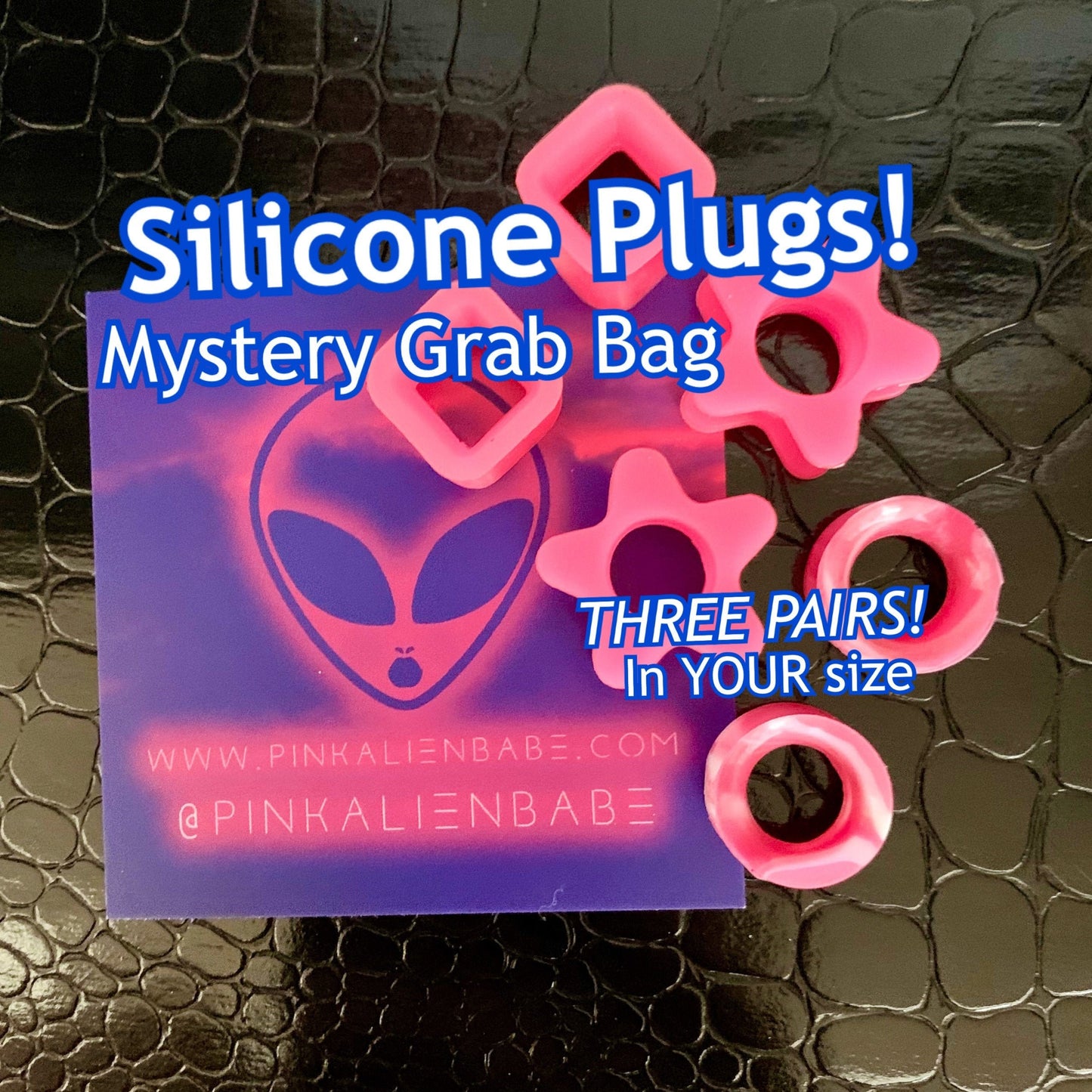 Silicone Plugs & Tunnels Grab Bag In Your Size!