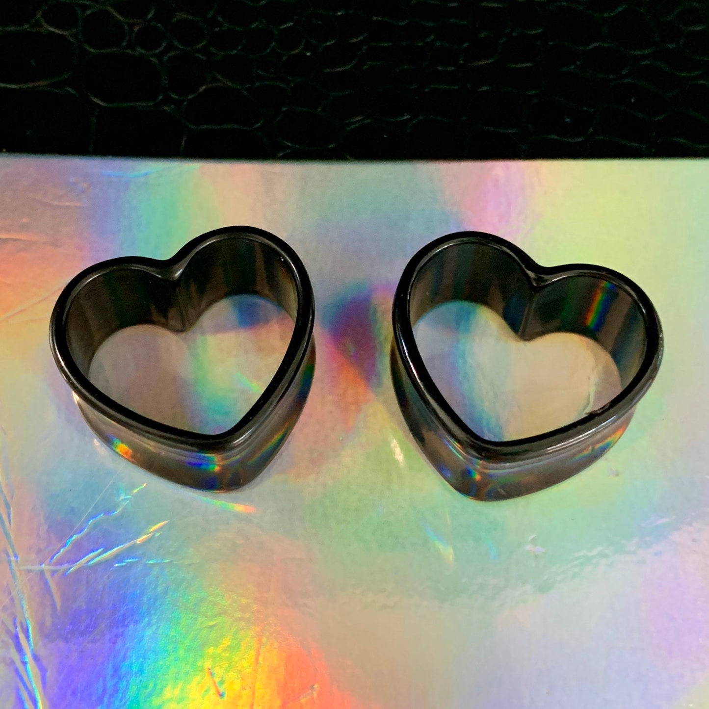 Night Love Acrylic Hearts