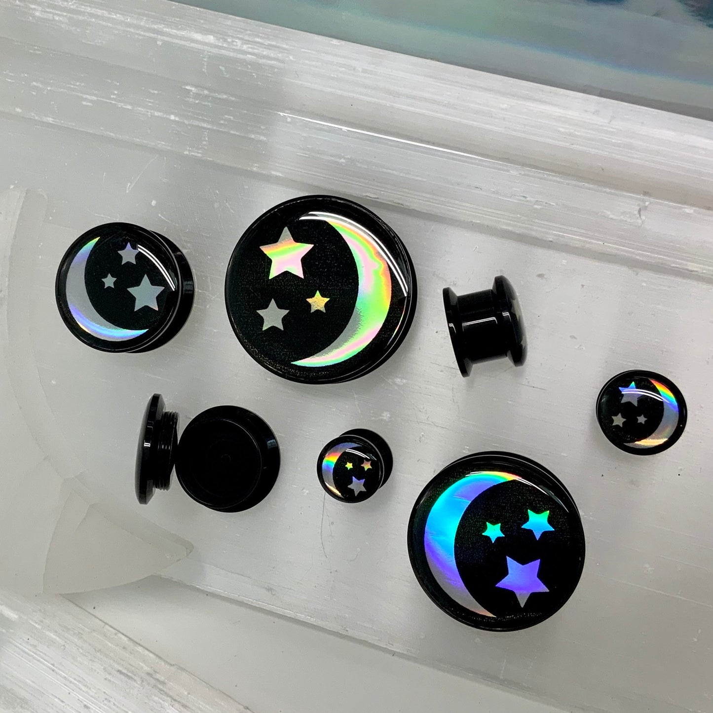 Holo Moon and Stars Plugs