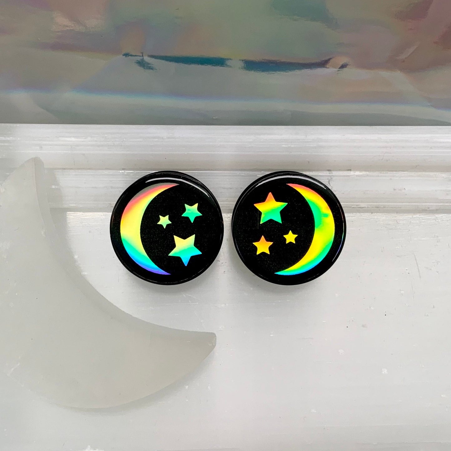 Holo Moon and Stars Plugs