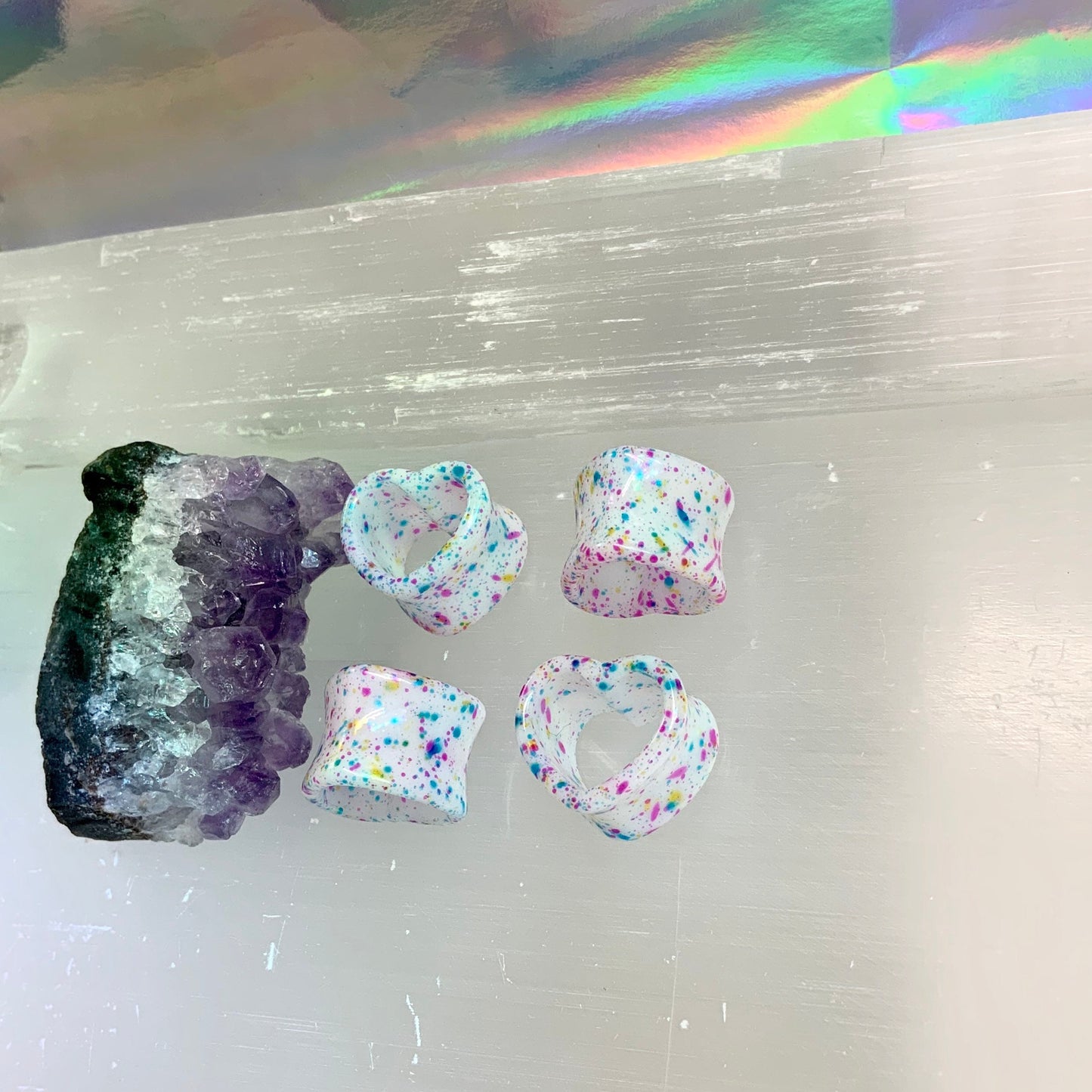 Candied Love Acrylic Hearts