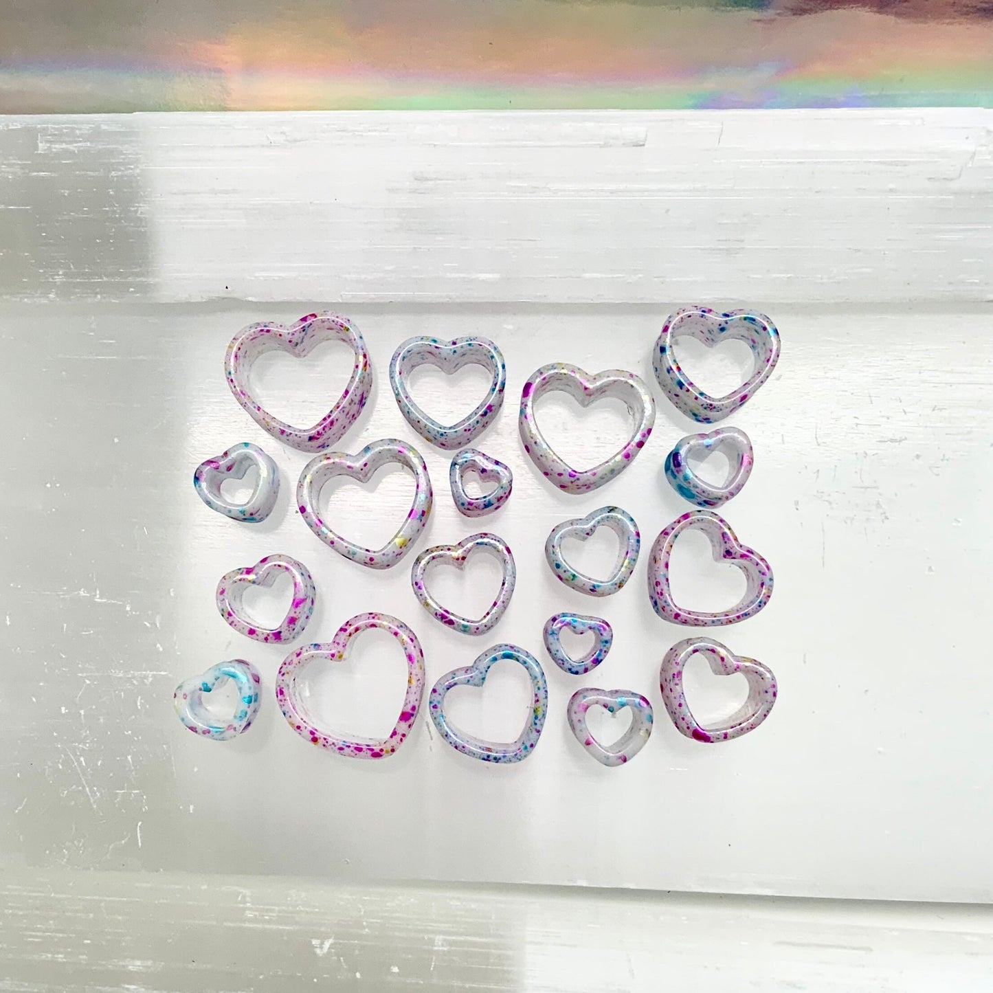 Candied Love Acrylic Hearts
