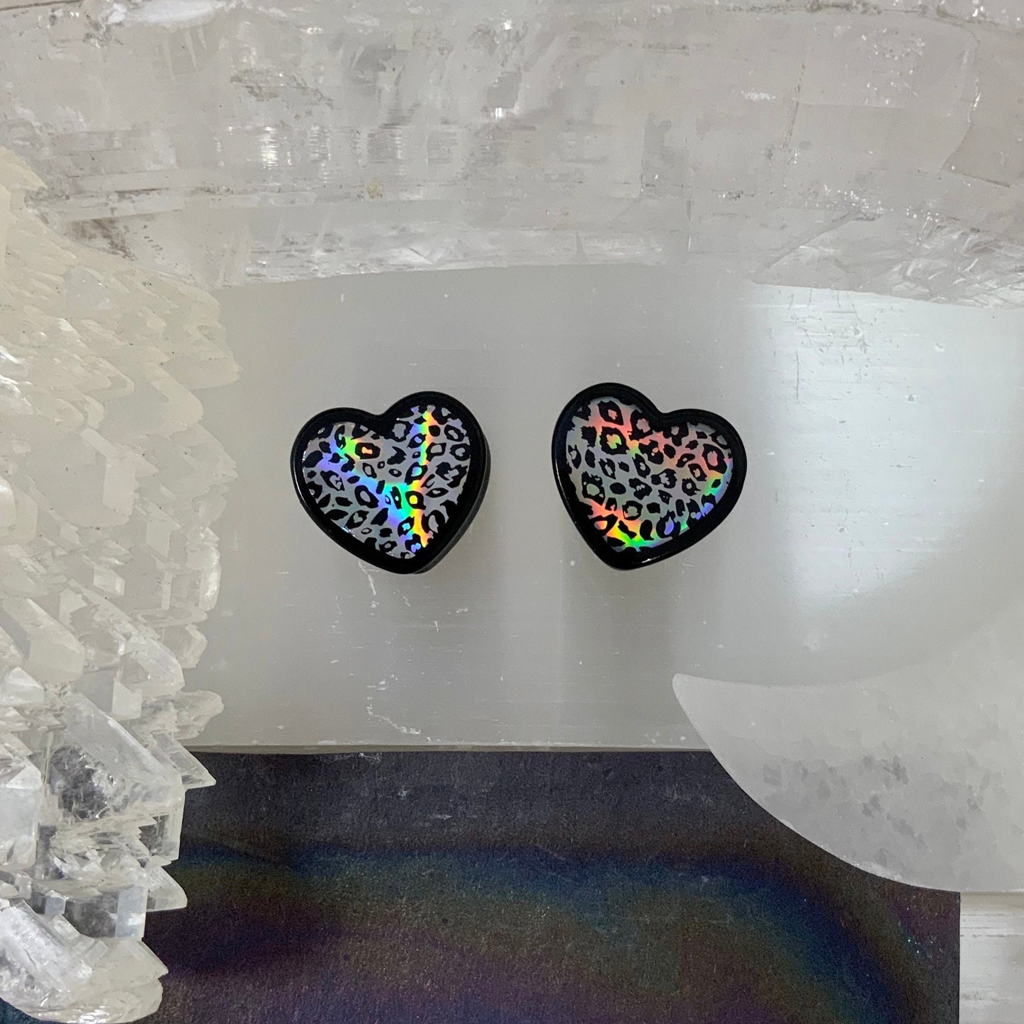 Holo Leopard Love Hearts