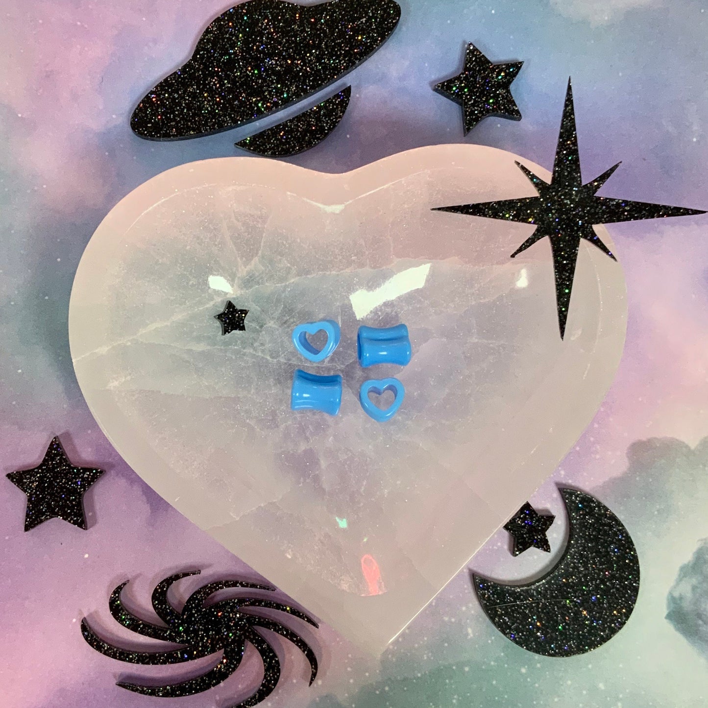 Water Love Acrylic Hearts