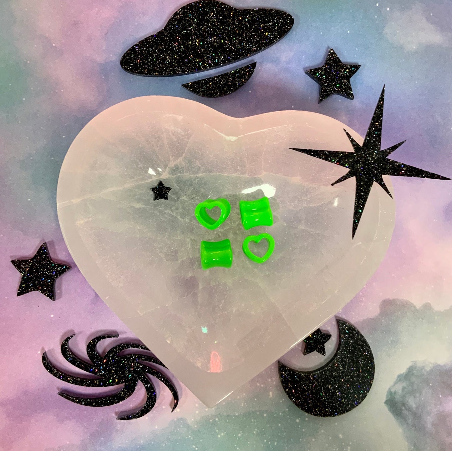 Plant Love Acrylic Hearts