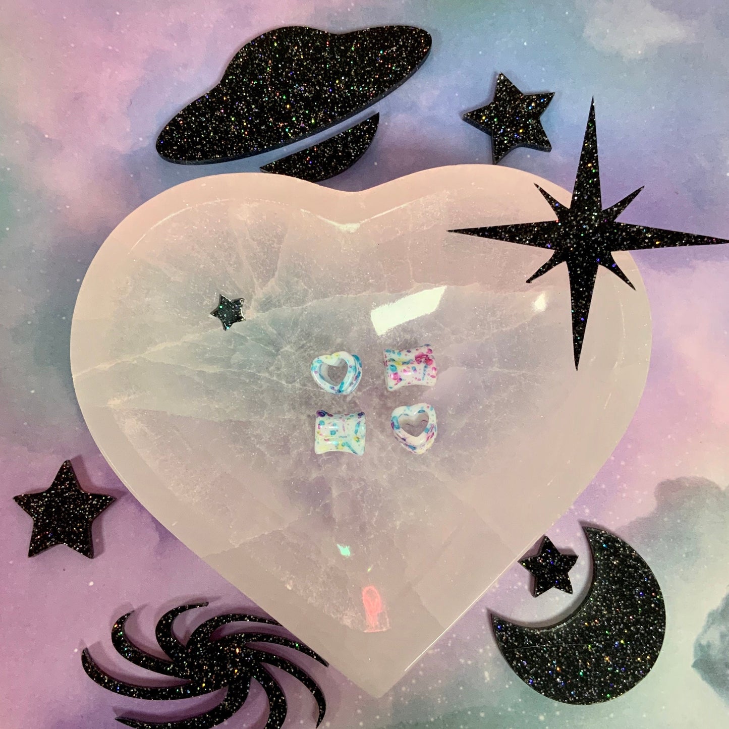 Candied Love Acrylic Hearts