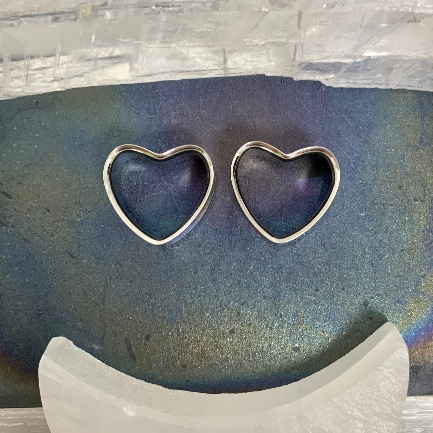Bright Open 316L Steel Hearts