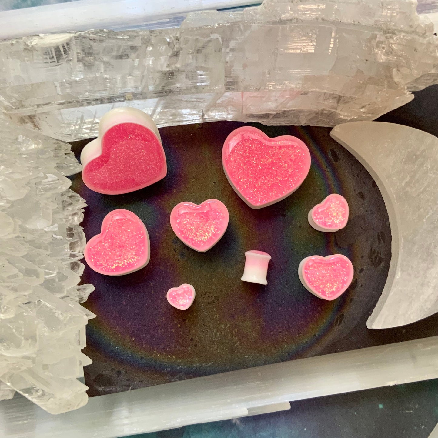 Venus Love Acrylic Hearts