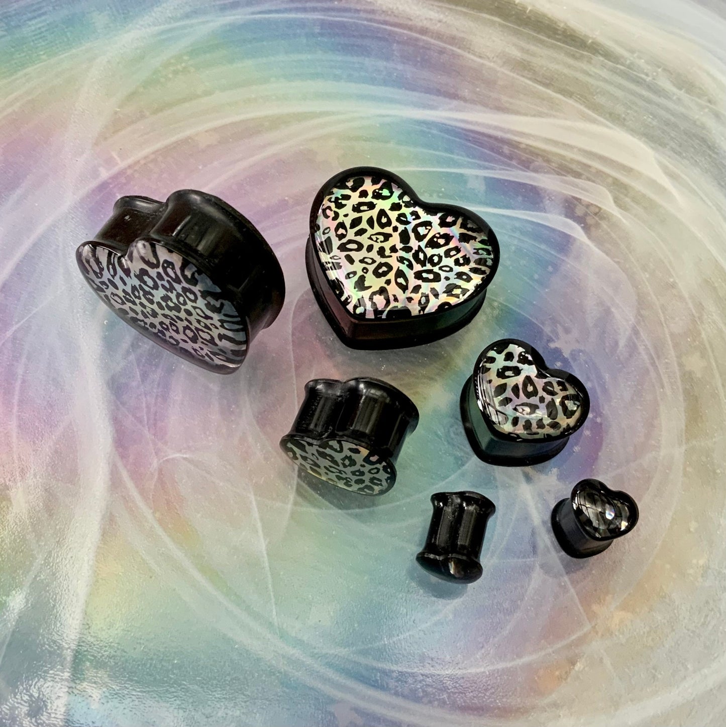 Holo Leopard Love Hearts