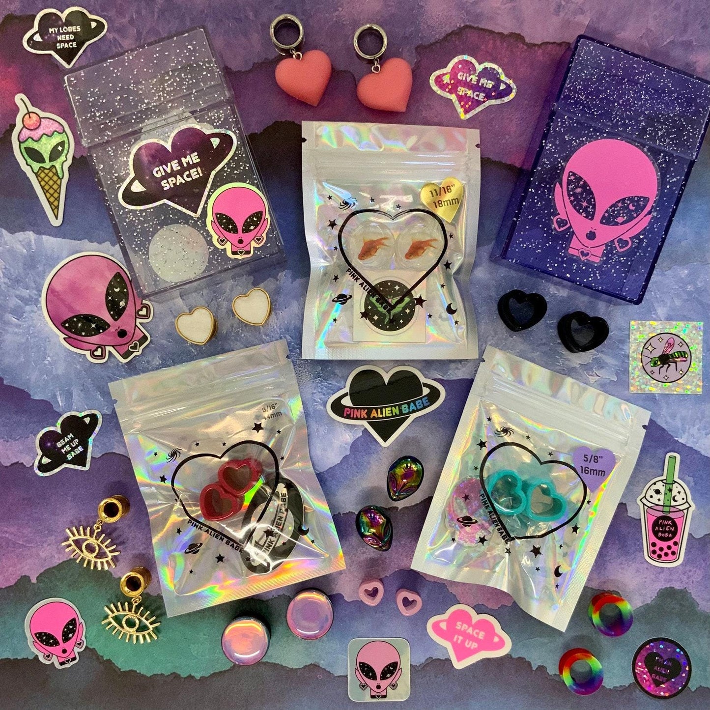 Starry Night Holographic Saddle Plugs