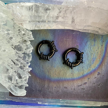 Black Barbed Wire Ear Weights