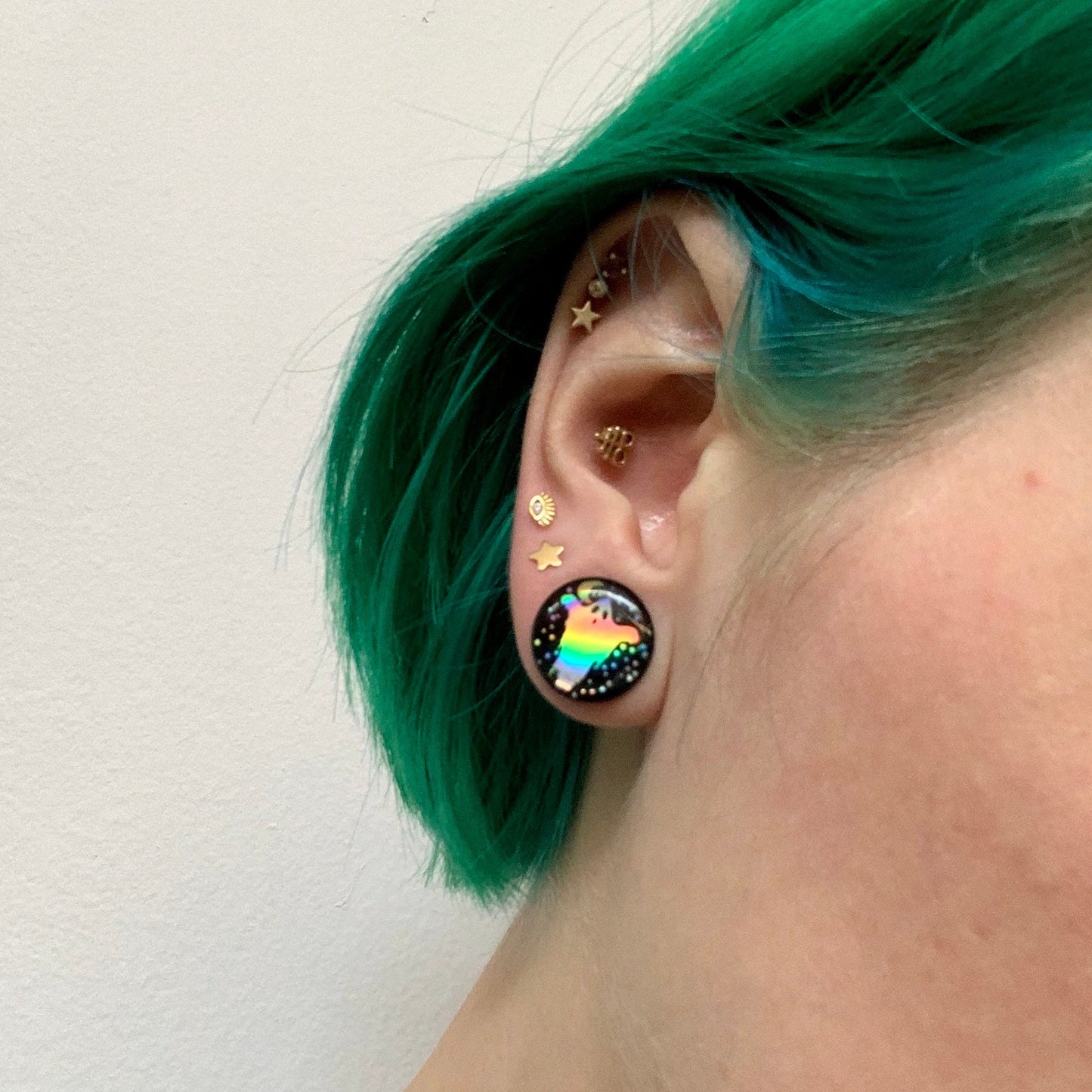 Holographic Ghost Acrylic Plugs