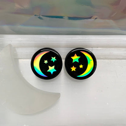 Holo Moon and Stars Plugs