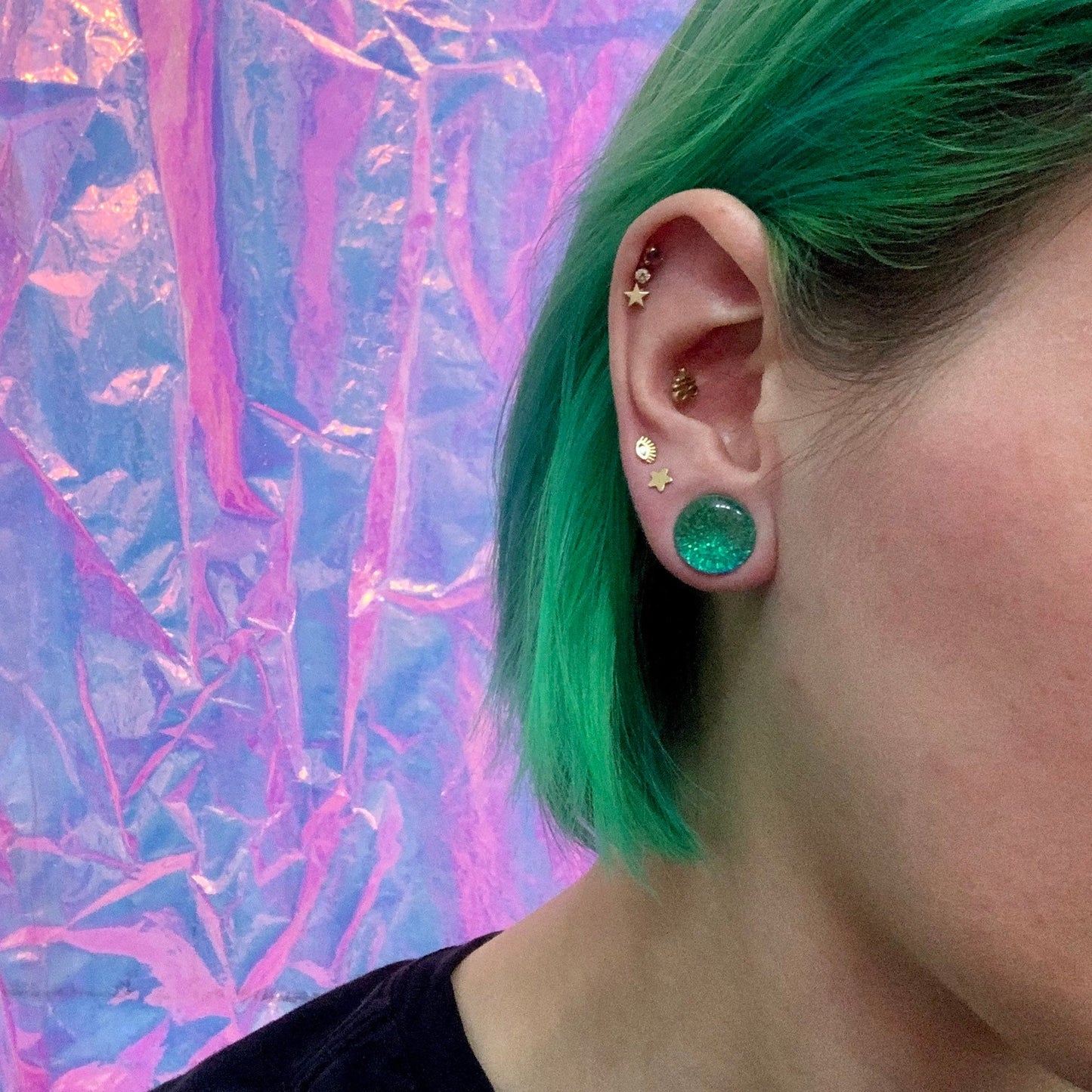 Spearmint Acrylic Saddle Plugs