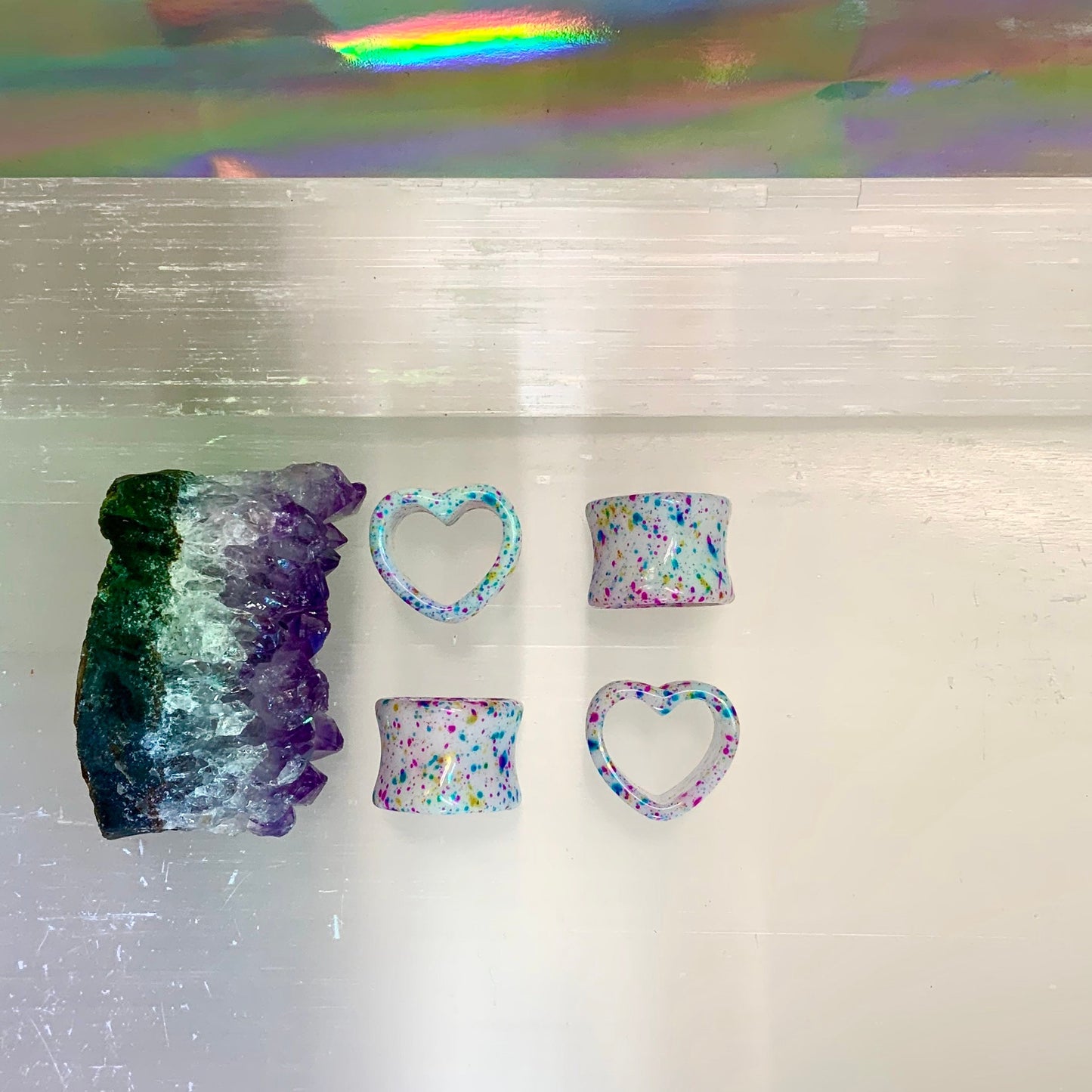 Candied Love Acrylic Hearts