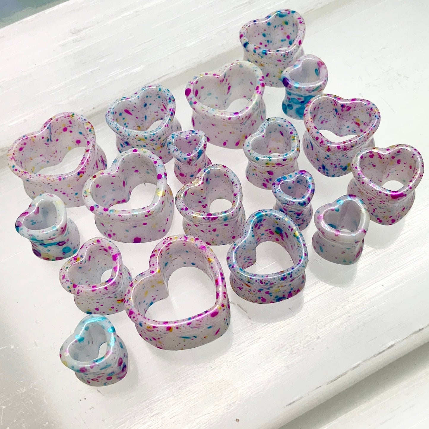 Candied Love Acrylic Hearts