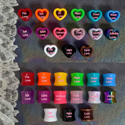 Day Love Acrylic Hearts