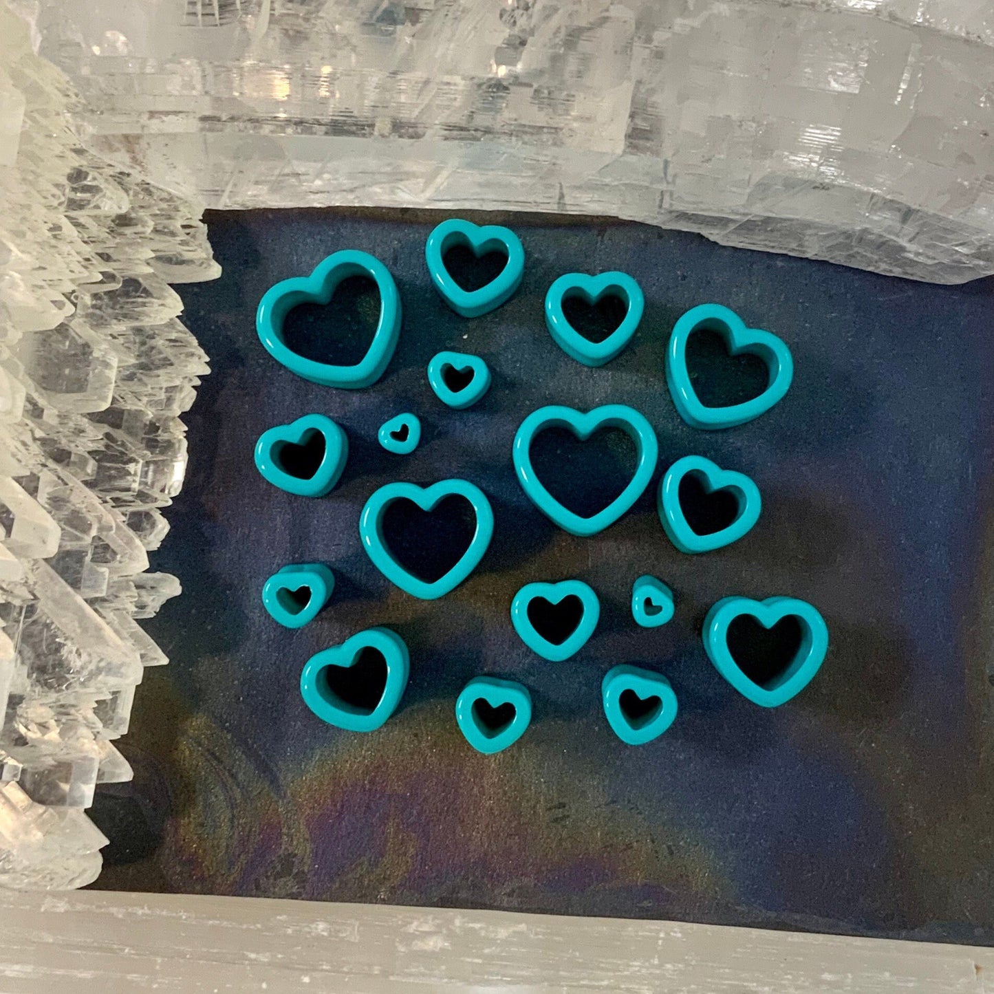 Ocean Love Acrylic Hearts