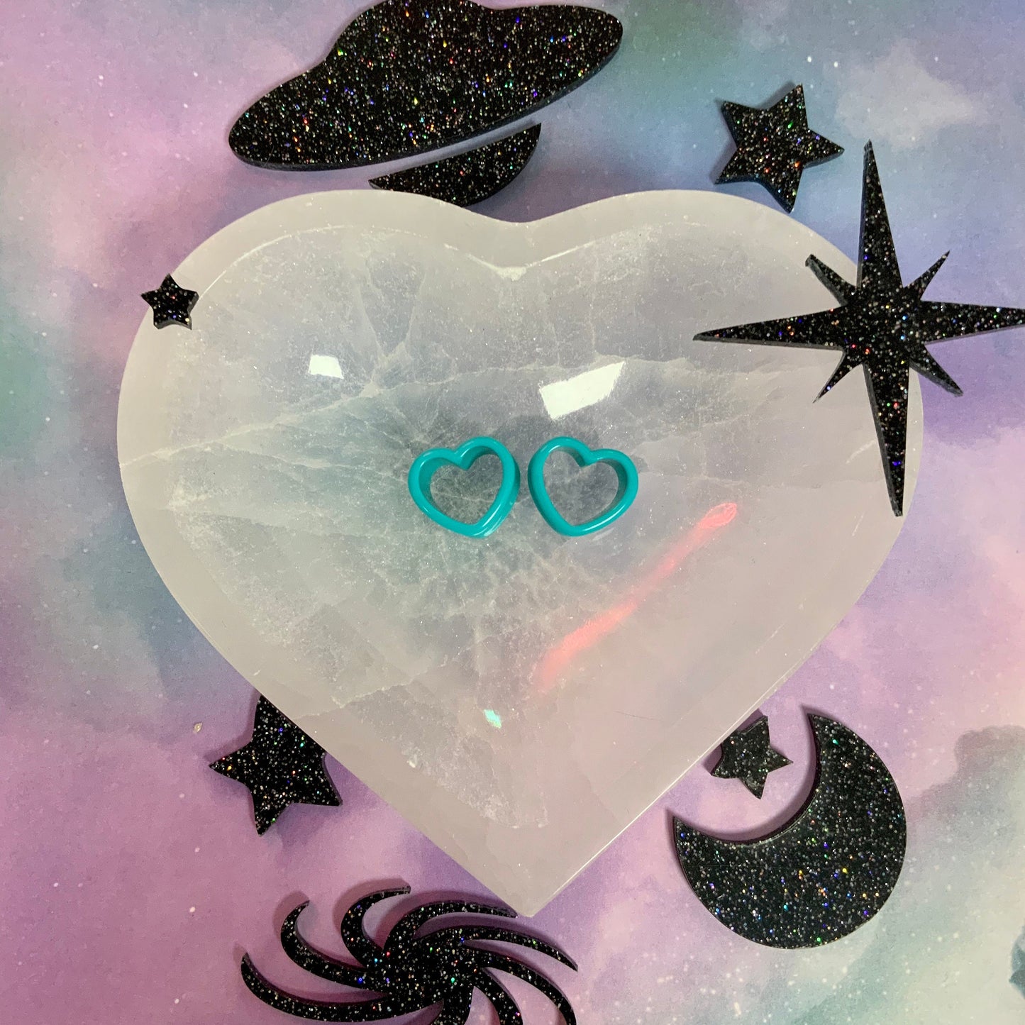 Ocean Love Acrylic Hearts