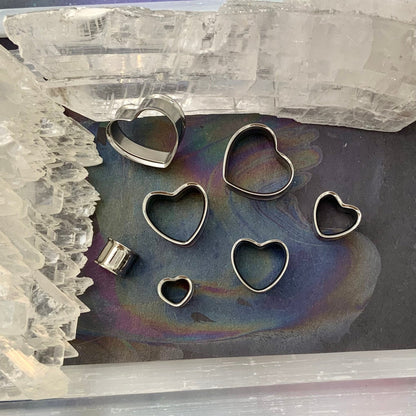 Bright Open 316L Steel Hearts