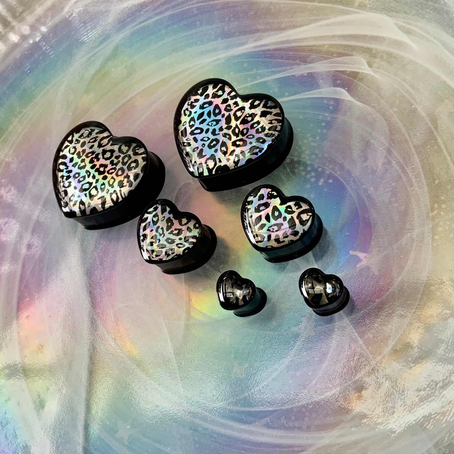 Holo Leopard Love Hearts