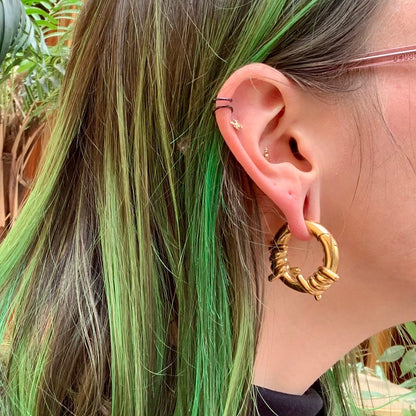 Gold Barbed Wire Ear Weights